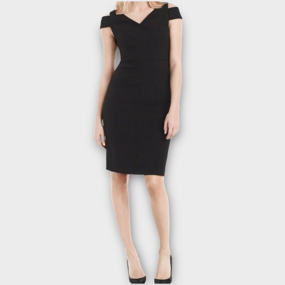 White House Black Market Open Shoulder black Dress Size 8